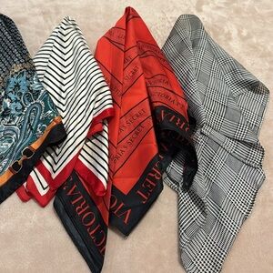 Elegant Multicolor Satin Scarves